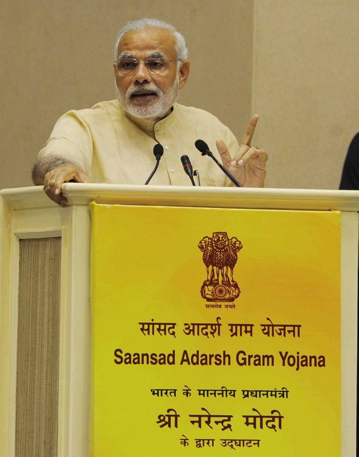 PM launches Saansad Adarsh Gram Yojana